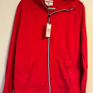 Hunter x Target Red Lightweight Hooded Rain Jacket